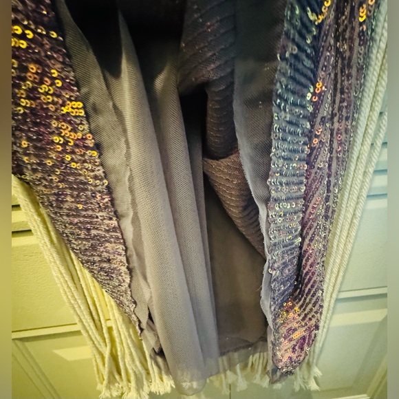 FREE PEOPLE Intimately Gold Rush Sequined Mini Dress in Purple Sz Small - Picture 10 of 11